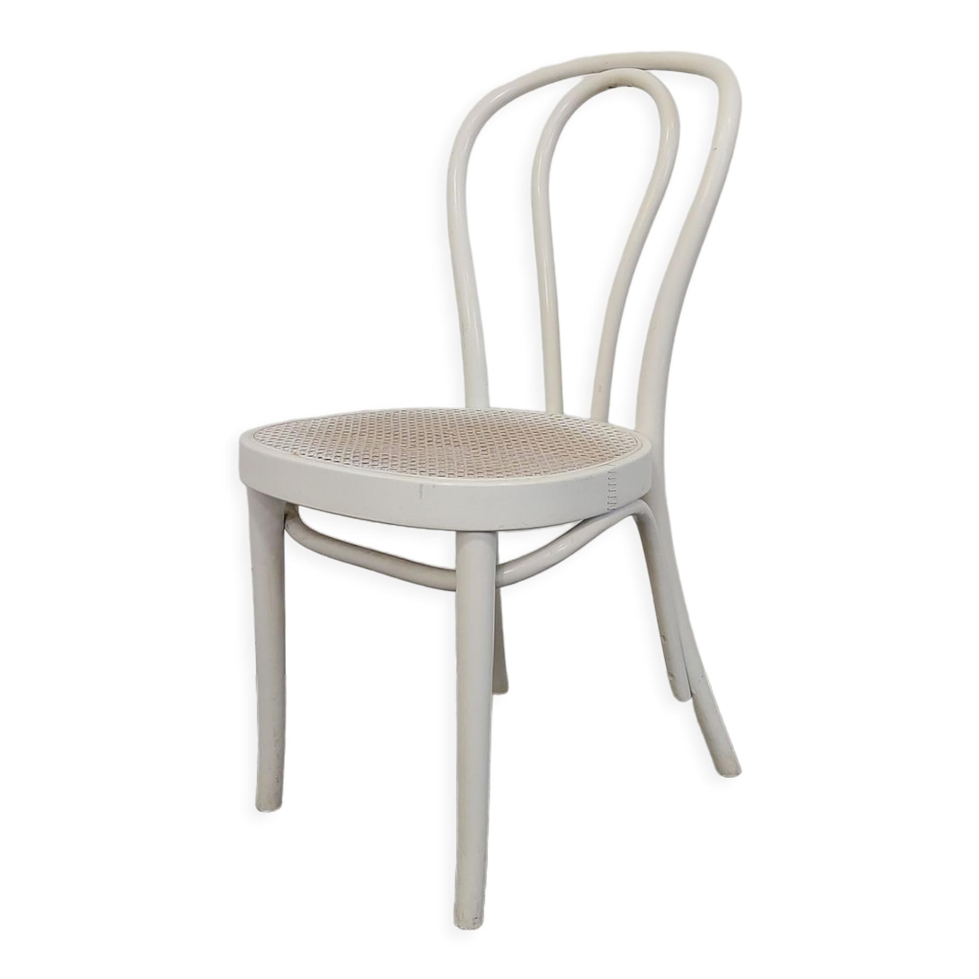 Chaise de salle à manger, canne en bois courbé, n°18, années 1970