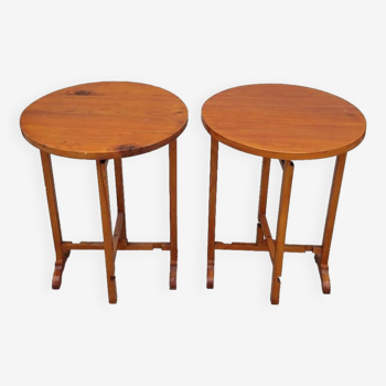 Pair of Burgundian Winegrower Folding Tables