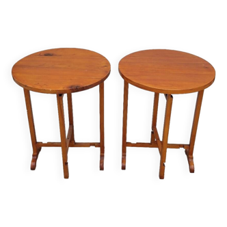 Pair of Burgundian Winegrower Folding Tables