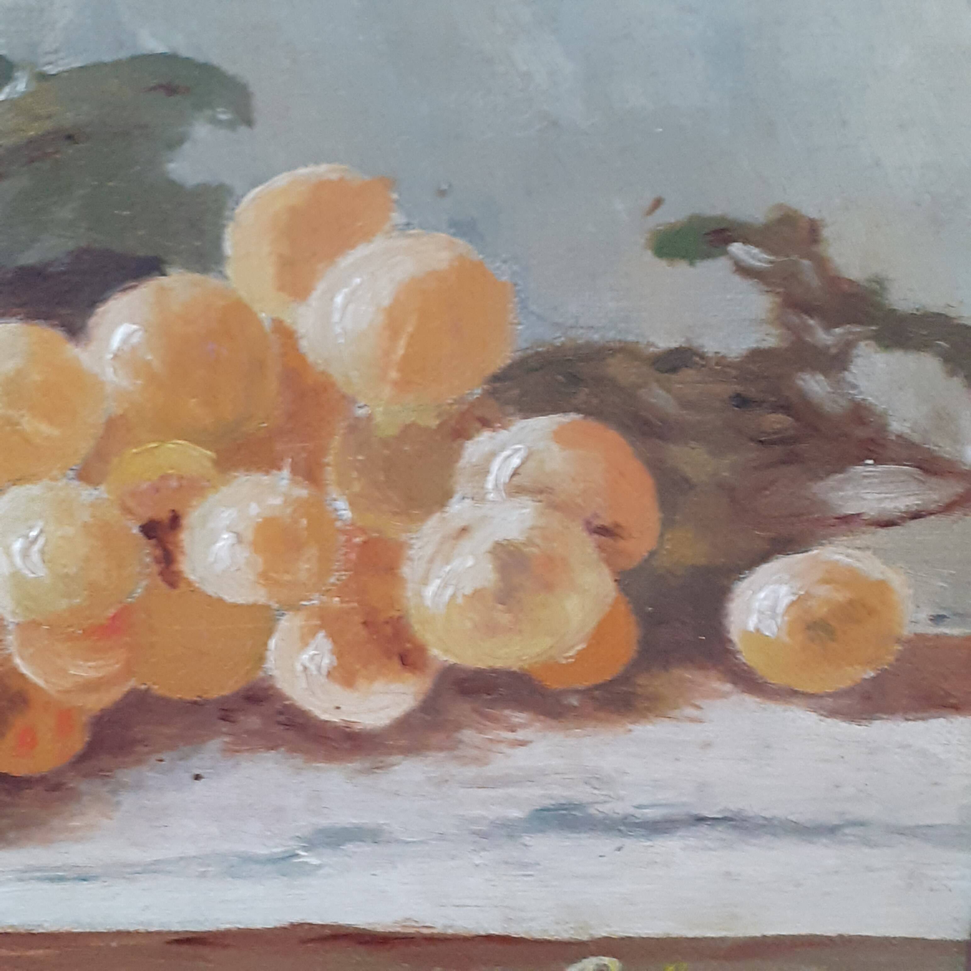 Framed painting. Still life. Oil signed.