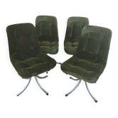 4 vintage chairs designed by GASTONE RINALDI from the 1970s.