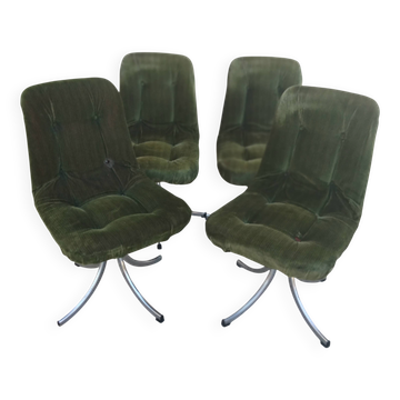 4 chaises vintage GASTONE RINALDI design année 70