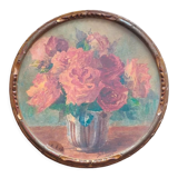 Watercolor Bouquet of Roses XIXth