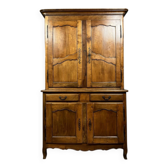 Louis XV period two-body sideboard in solid walnut circa 1750