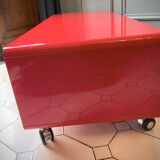 Lacquered red tv cabinet
