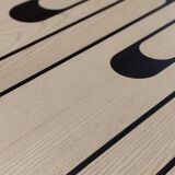 Coffee table in ash and green ebony