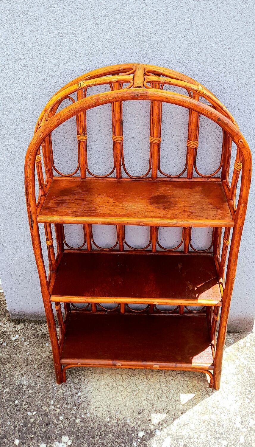 Rattan shelf