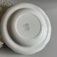 Set of 5 English earthenware plates by Burleigh Davenport with raised leaf design.