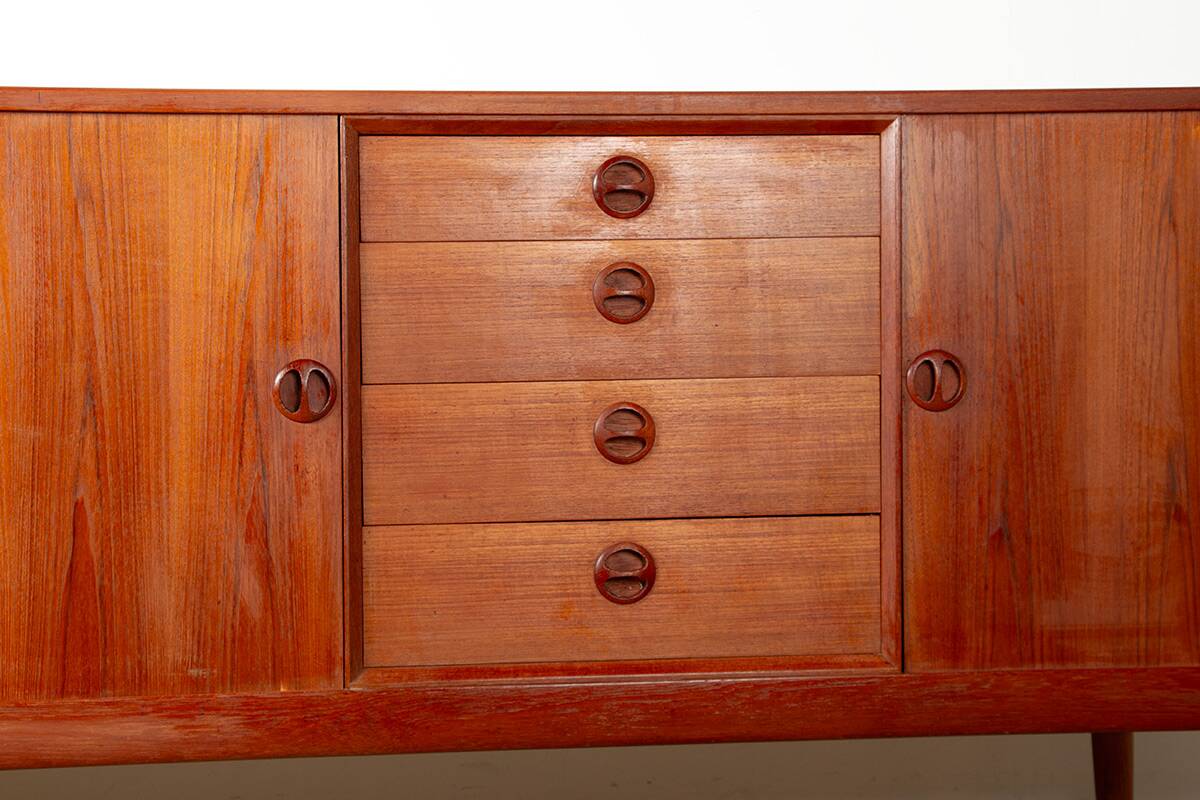 Danish teak sideboard model, Harry Østergaard, Randers Mobelfabrik 1960