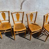 Set de 4 chaises bistrot vintage