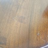 Solid wood pedestal table in Art Deco style