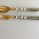 old horn salad cutlery