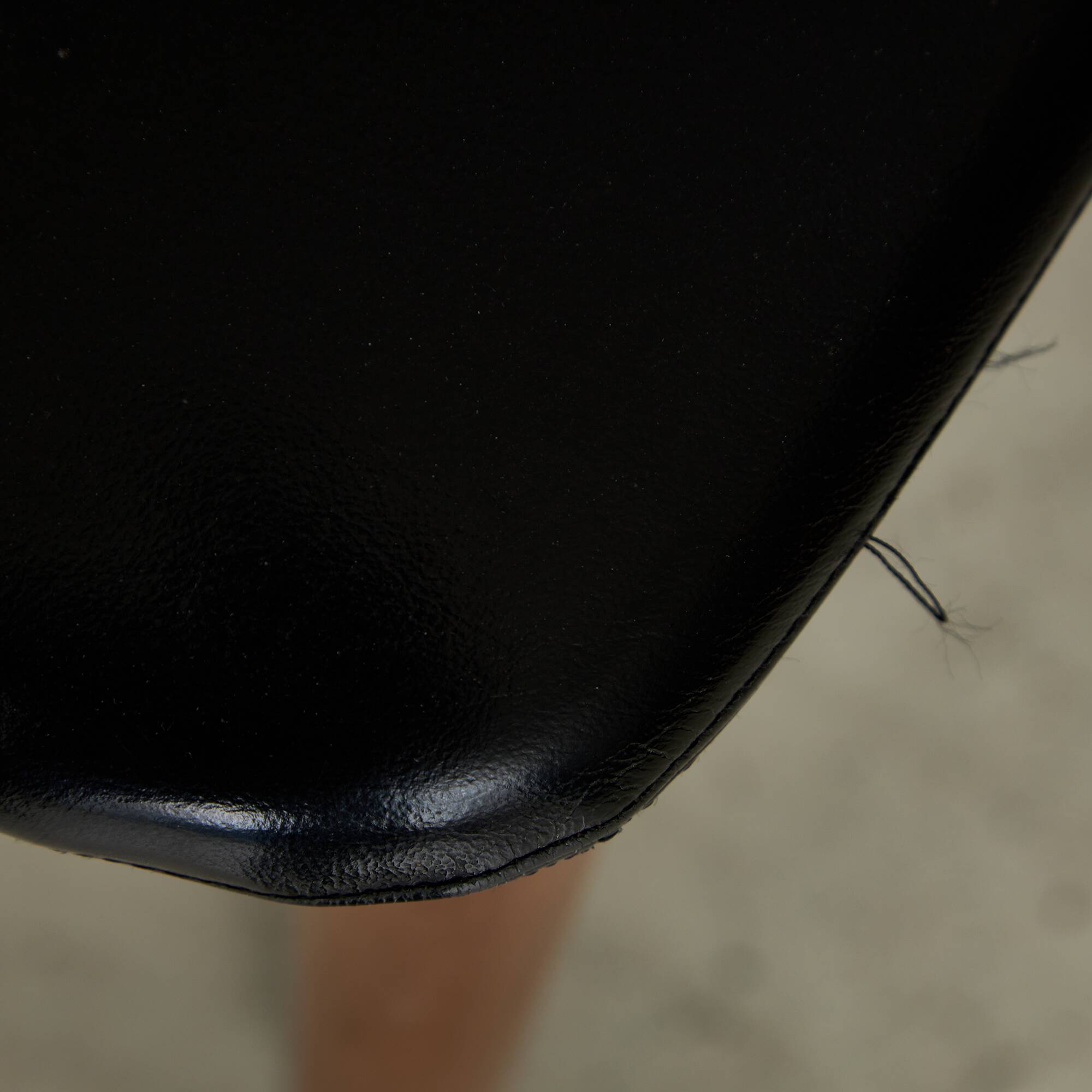 Set of Italian Leather Glossy Finish Chairs