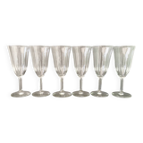 6 flûtes à champagne ciselées