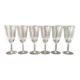 6 chiseled champagne flutes