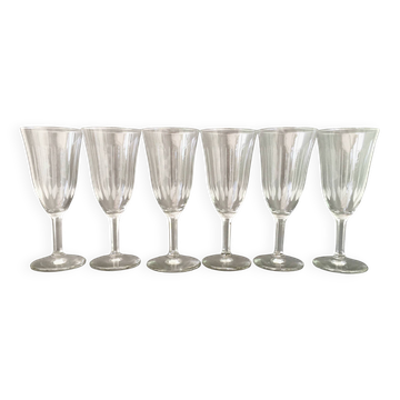 6 flûtes à champagne ciselées