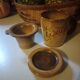 Vintage stoneware herbal tea cup