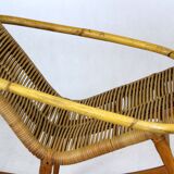 Mid-century rattan rocking chair, 1960s