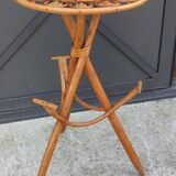 Petite table d appoint porte manteau vintage en rotin