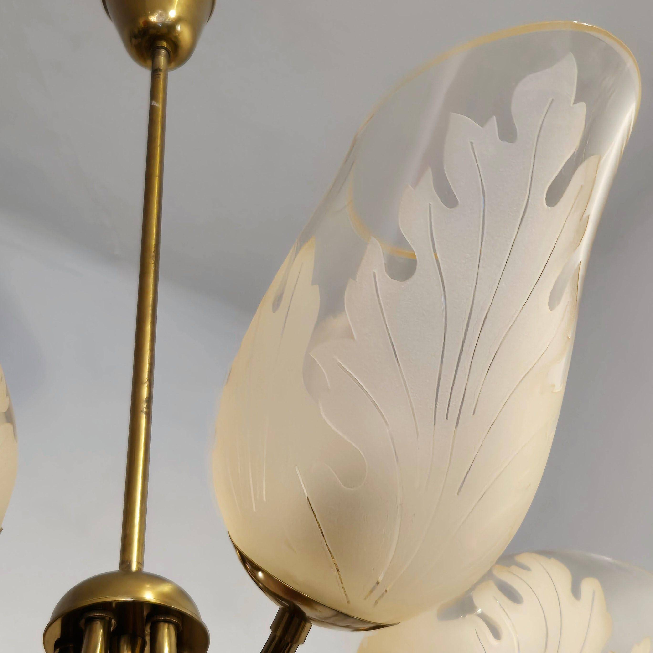 Swedish Modernity pendant by Carl Erik Bodén for Glössner, mid-1900s.