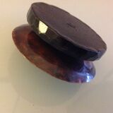 Scandinavian-style varnished copper candlestick / vintage 60s-70s