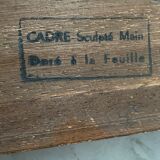 Old frame in gilded sulpté wood with gold leaf