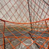 Orange lattice armchair