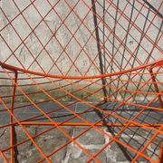 Orange lattice armchair