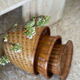 3 rattan planters