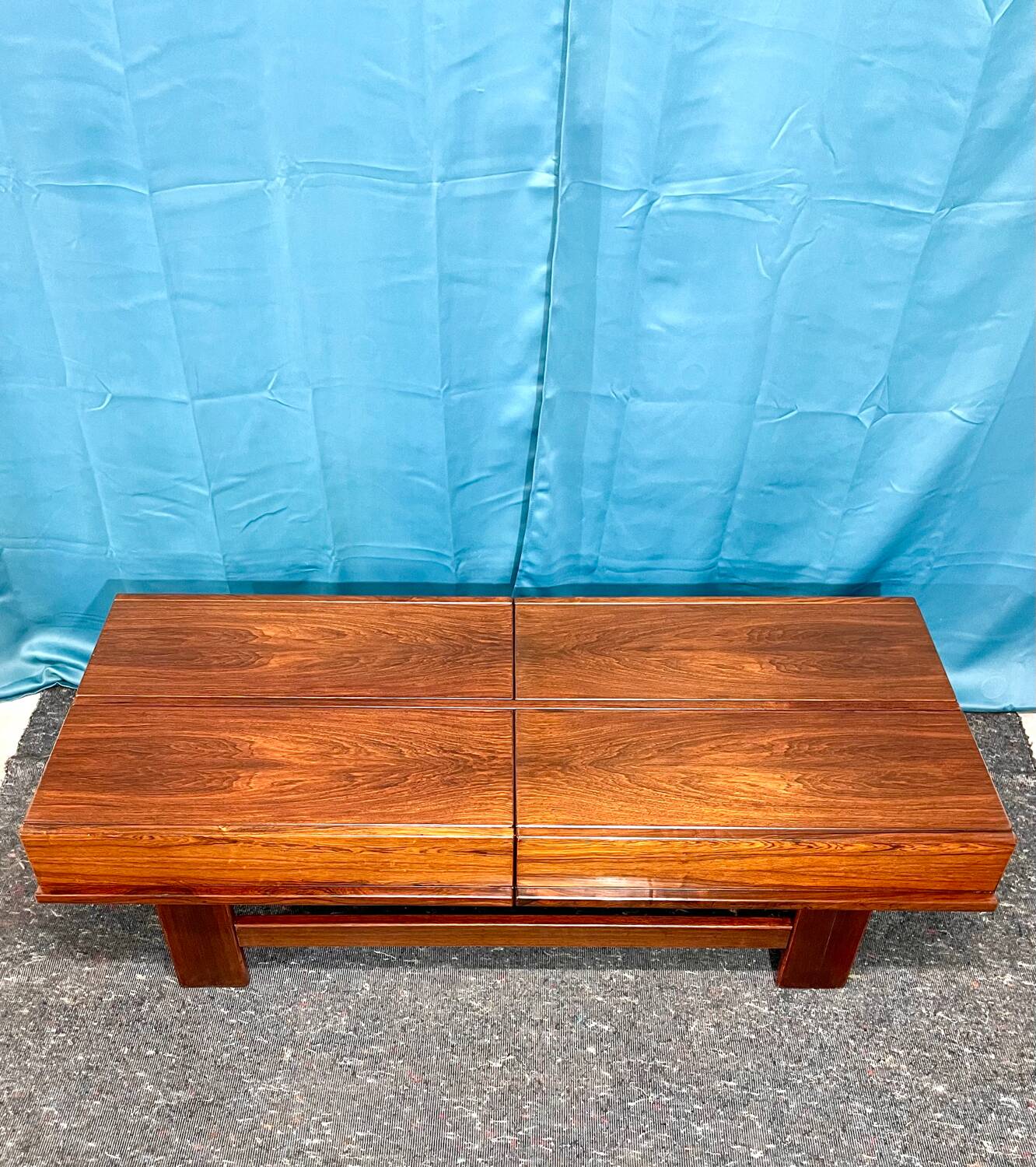 Michelucci Giovanni coffee table, Italian design, rosewood