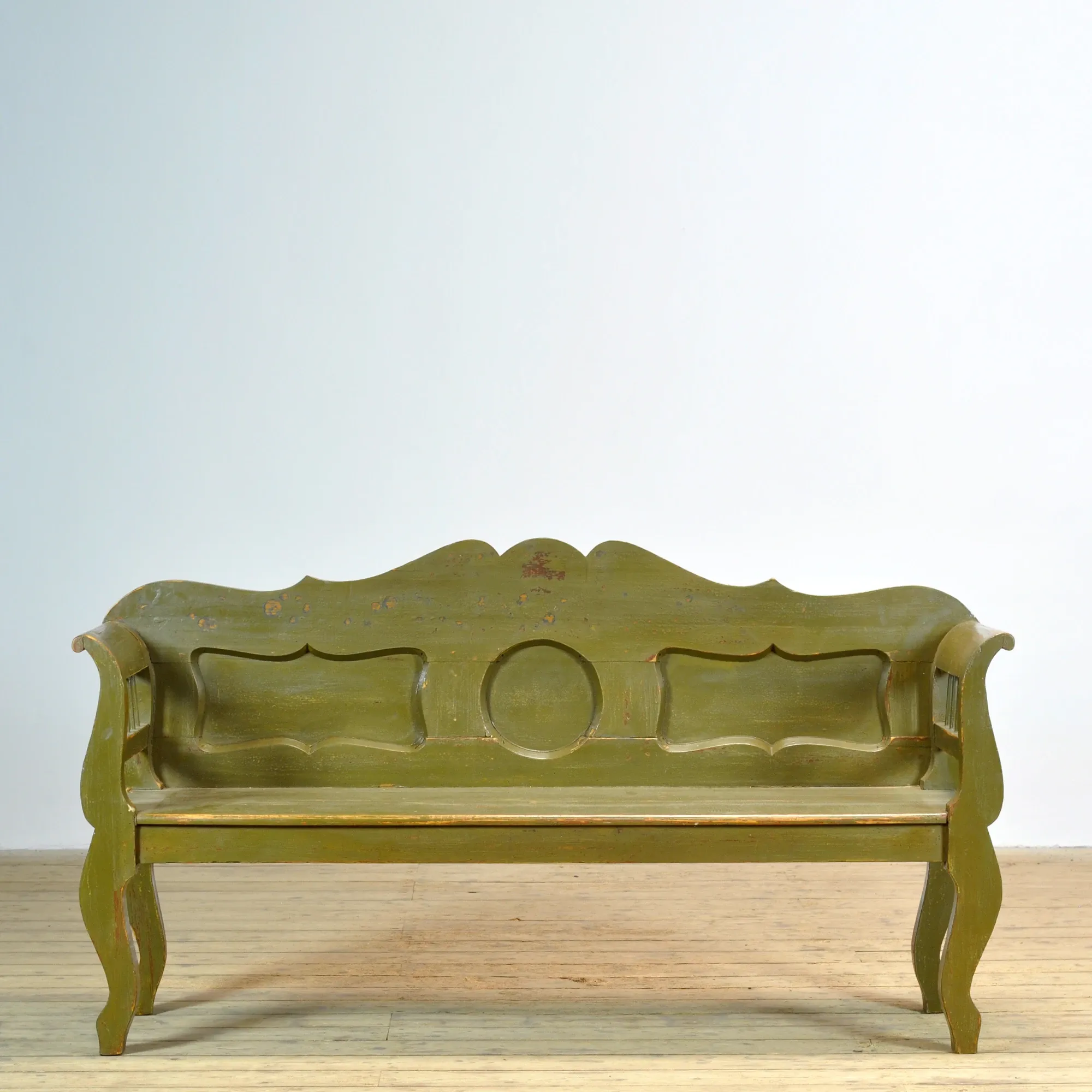 Antique pine bench, 1900s