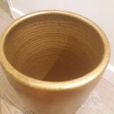 Lot 3 vases brun or
