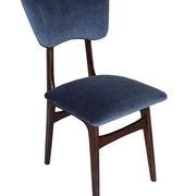 Mid-Century Butterfly Chair in navy grey fabric and walnut wood, Europe, 1960.