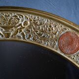 19th century antique round mirror