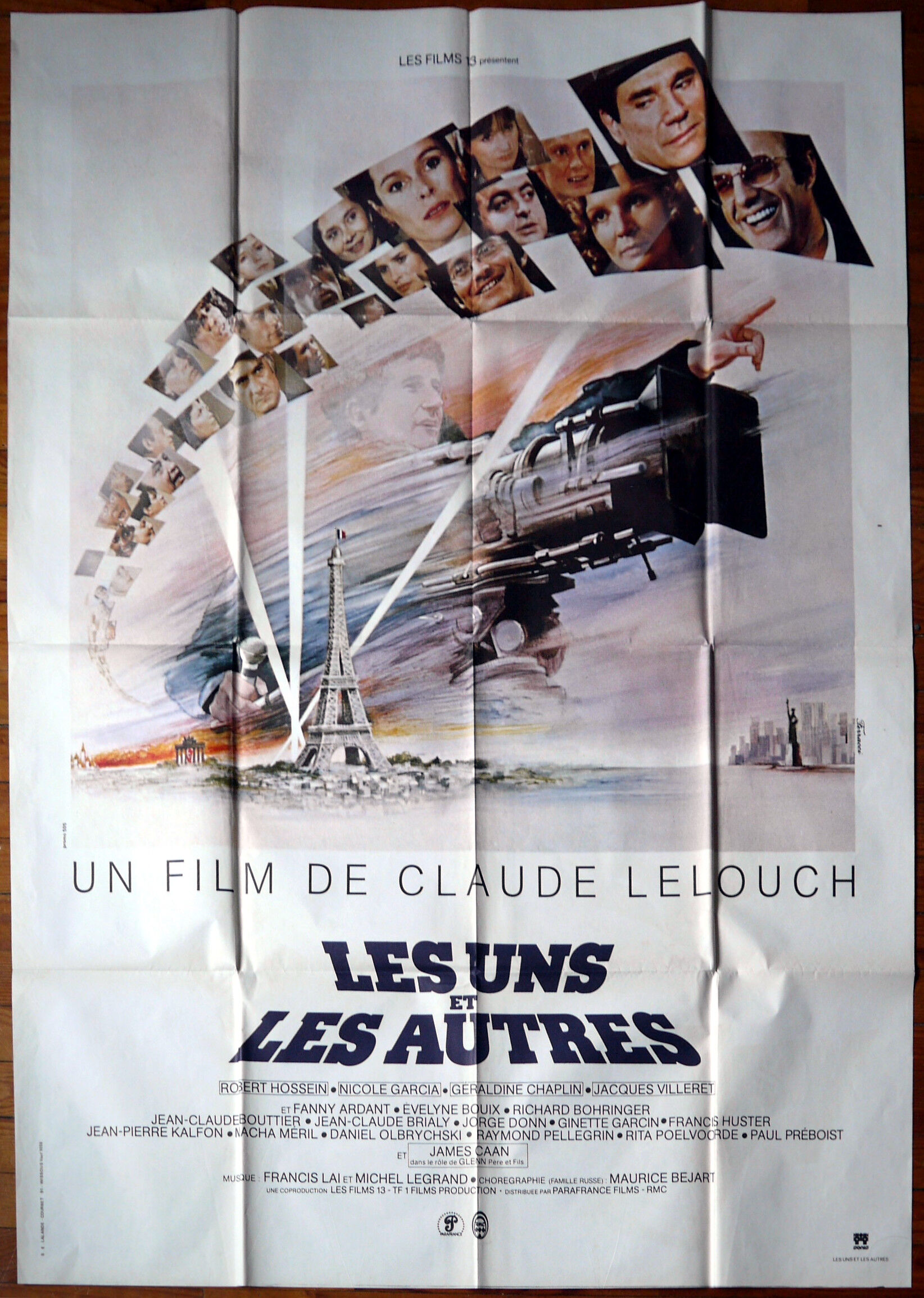 Original cinema poster "the uns and the other" claude lelouch