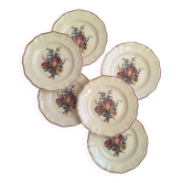 Assiettes plates Digoin Sarreguemines Modèle Lorraine
