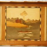 Madagascar wood marquetry tray