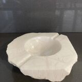 Polished and raw marble ashtray