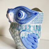 Cache-pot chouette vintage en porcelaine de Chine