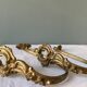 Paire de porte embrasses en bronze doré Napoléon III