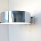 Chromed metal and glass wall lamp by Bruno Gatta for Stilnovo, Italy 1960's