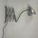 Ancienne grande lampe applique accordeon industrielle