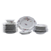 Service 28 pièces Bernardaud porcelaine de Limoges décor floral années 20-50