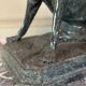 Large model of the Jennings dog in serpentine marble, memento of the Grand Tour, 19th century.