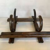 Bamboo, wicker and rattan coat rack