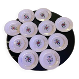 Set of 11 Digoin Sarreguemines plates