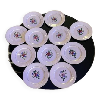 Lot de 11 assiettes Digoin Sarreguemines