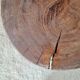 Small stool / antique stool in raw wood – Brutalist spirit