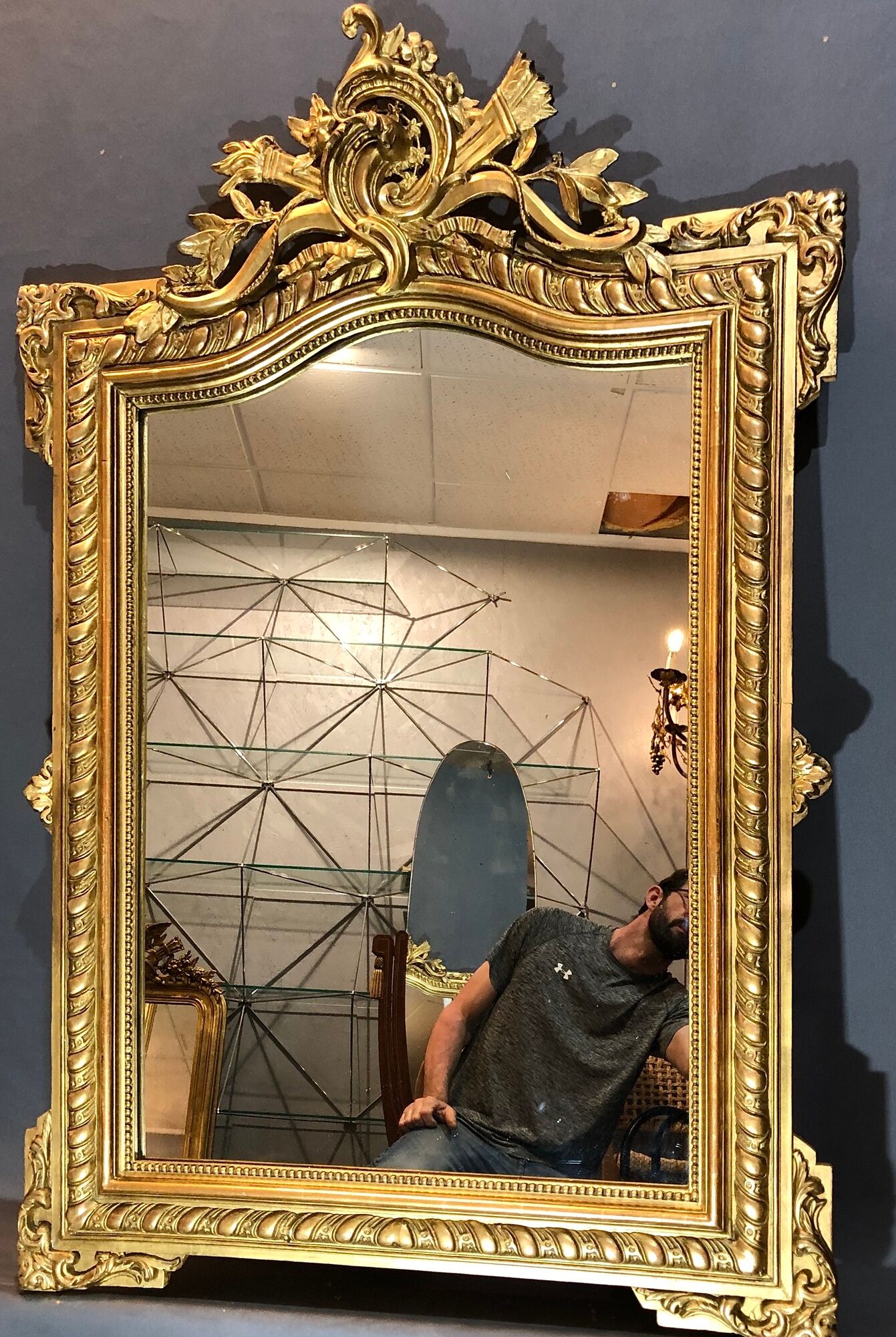 Miroir ancien 123x83 cm XIXè