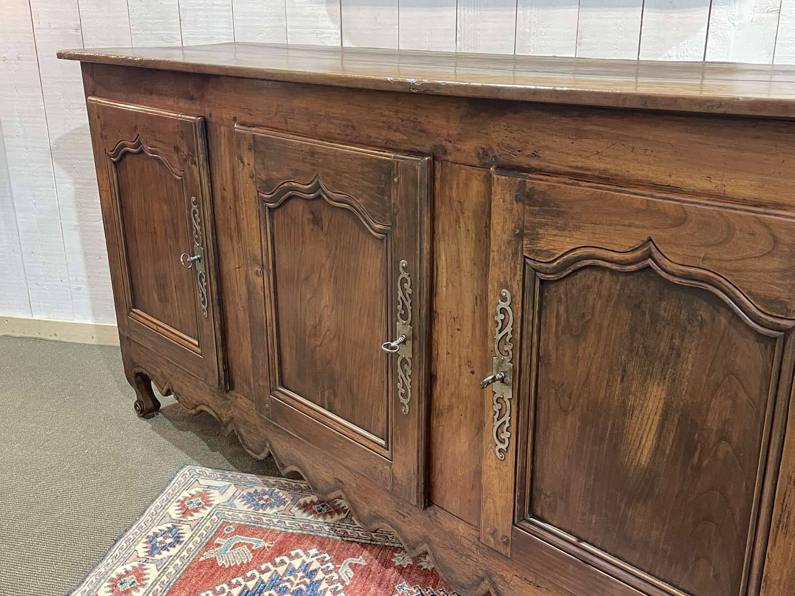 18th century Louis XV 3-door cherrywood sideboard